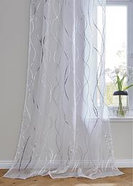 Transparant gordijn met glanzende print (1 stuk), bpc living bonprix collection