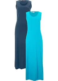 Katoenen maxi jurk (set van 2), bonprix