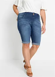 Jeans bermuda met mid waist, bonprix