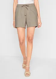 Paperbag short met linnen, bpc bonprix collection