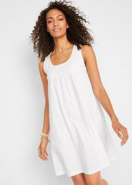Knielange katoenen shirtjurk met kant, mouwloos, bpc bonprix collection