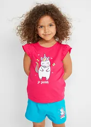 Meisjes T-shirt (set van 2) van biologisch katoen, bonprix
