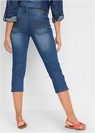 Slim fit jeans met mid waist, cropped, bonprix