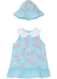Baby jurk en hoed van biologisch katoen (2-dlg. set), bpc bonprix collection