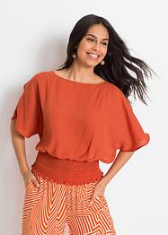 Kimono blouse met smokwerk, BODYFLIRT