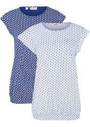 Shirt met print en minimouwen (set van 2), bonprix