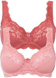 Minimizer bh met gewatteerde bandjes (set van 2), bonprix