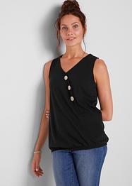 Katoenen top in wikkellook met elastiek, bpc bonprix collection