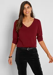 Longsleeve met V-hals (set van 2), bonprix