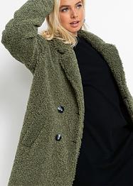 Korte oversized coat in wollen look, RAINBOW