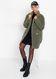 Korte oversized coat in wollen look, RAINBOW