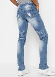 Straight jeans met destroyed effecten, RAINBOW