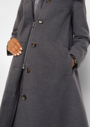Lange jas in wollen look en in A-lijn met wijde, opstaande kraag, bpc bonprix collection