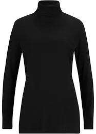 Geribde longsleeve met col, bonprix