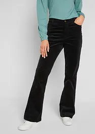 Flared stretch corduroy broek met high-waist comfortband, bonprix