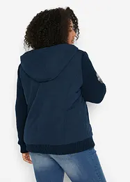 Tussenjas met gebreide mouwen en capuchon, bonprix