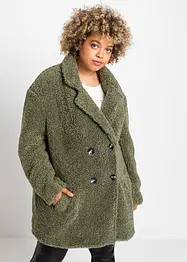 Korte oversized coat in wollen look, bonprix