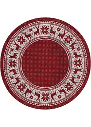 Rond vloerkleed met kerstmotieven, bonprix