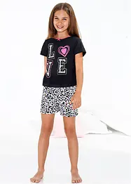 Meisjes shortama van puur biologisch katoen (2-dlg. set), bonprix