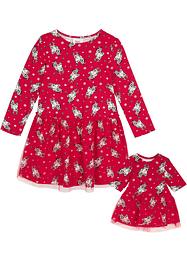 Meisjes jersey jurk en poppenjurk (2-dlg. set), bpc bonprix collection