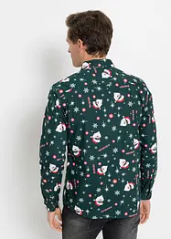 Overhemd met een kerstprint en lange mouwen, slim fit, bonprix