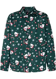 Overhemd met een kerstprint en lange mouwen, slim fit, bonprix