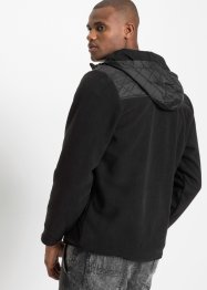 Fleece vest van materiaalmix met stiksels, RAINBOW