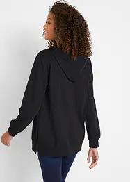 Trendy sweater met statement print en capuchon, bonprix