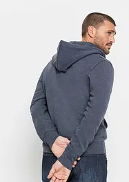 Sweatvest met een capuchon en imitatieleleren details, bonprix