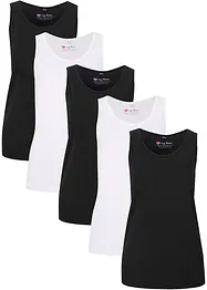 Katoenen longtop (set van 5), bonprix