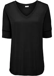 Shirt met V-hals van viscose, bonprix