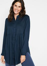 Lange blouse met knoopsluiting van viscose, bpc bonprix collection