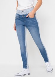 Skinny jeans met dubbele band van biologisch katoen, RAINBOW