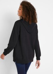 Trendy sweater met statement print en capuchon, bpc bonprix collection