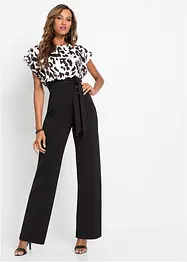 Jumpsuit in wikkellook met print, bonprix