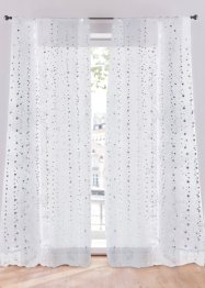 Transparant gordijn met glanzende print (1 stuk), bpc living bonprix collection