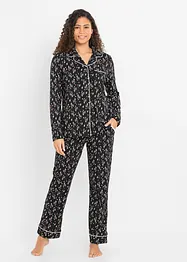 Pyjama met knoopsluiting (2-dlg. set), bonprix