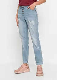 Boyfriend jeans destroyed met gerecycled polyester, bonprix