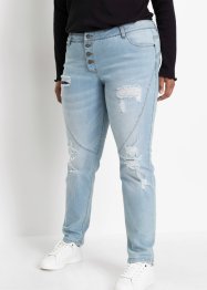 Boyfriend jeans destroyed met gerecycled polyester, RAINBOW