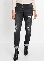 Boyfriend jeans destroyed met gerecycled polyester, bonprix