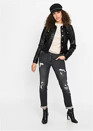 Boyfriend jeans destroyed met gerecycled polyester, bonprix