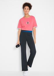 Sportbroek van katoen, loopt wijd uit, bpc bonprix collection