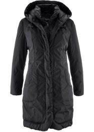 Gewatteerde, korte coat met capuchon, bpc bonprix collection