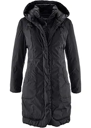 Gewatteerde, korte coat met capuchon, bonprix