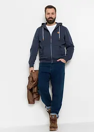 Sweatvest met capuchon en ritssluiting, bonprix