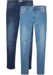 Slim fit power stretch jeans, tapered (set van 2), John Baner JEANSWEAR