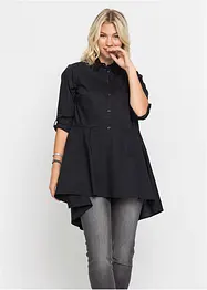 Lange blouse met volant, bonprix