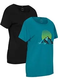 Sneldrogend outdoor T-shirt (set van 2), bonprix