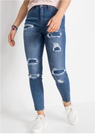 Skinny jeans met destroyed details, RAINBOW