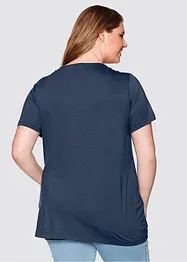 2-in-1 shirt met V-hals, korte mouw, bonprix